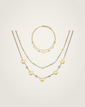 AYPARÉ Herz-Set, Kette & Armband in Gold
