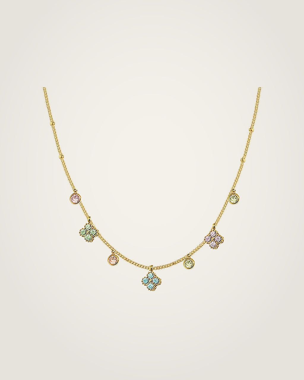 AYPARÉ Kleeblatt-Halskette in Gold