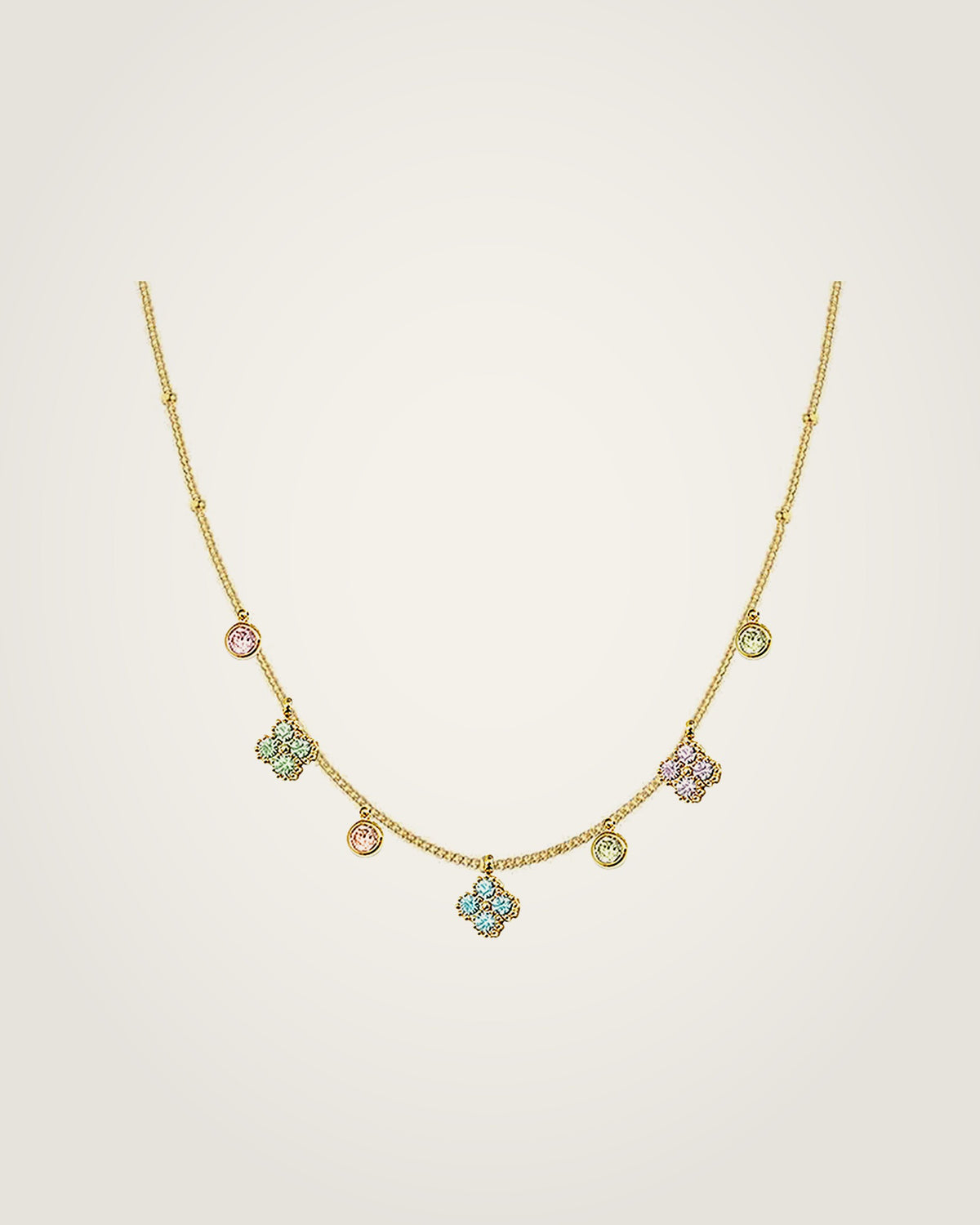 AYPARÉ Kleeblatt-Halskette in Gold