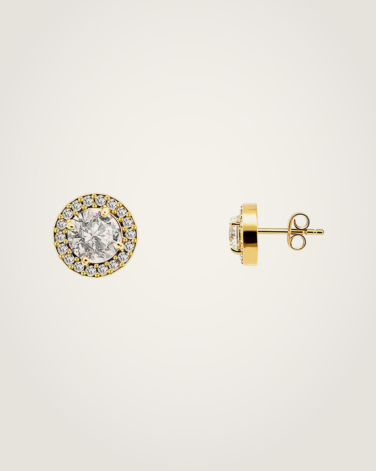 AYPARÉ Halo-Ohrstecker in Gold