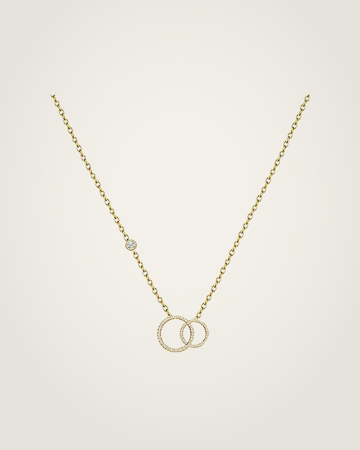 AYPARÉ Doppelkreis-Halskette in Gold
