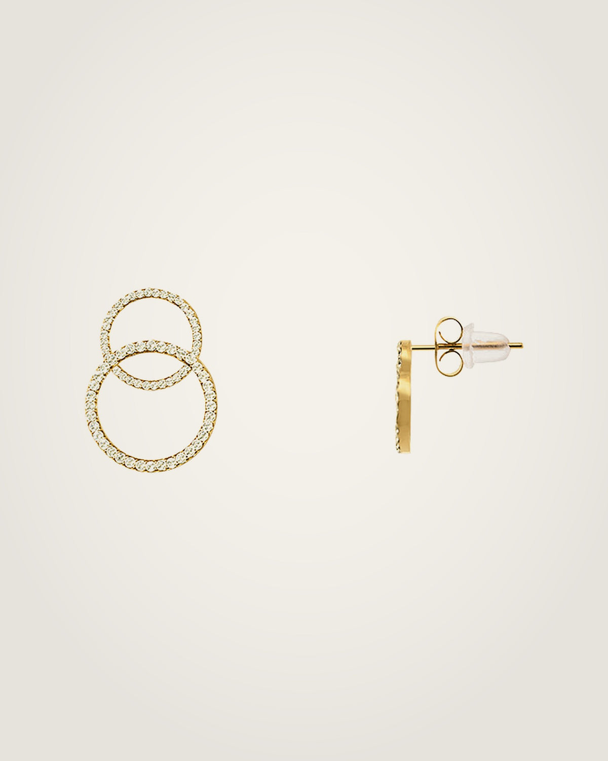 AYPARÉ Doppelkreis-Ohrstecker in Gold