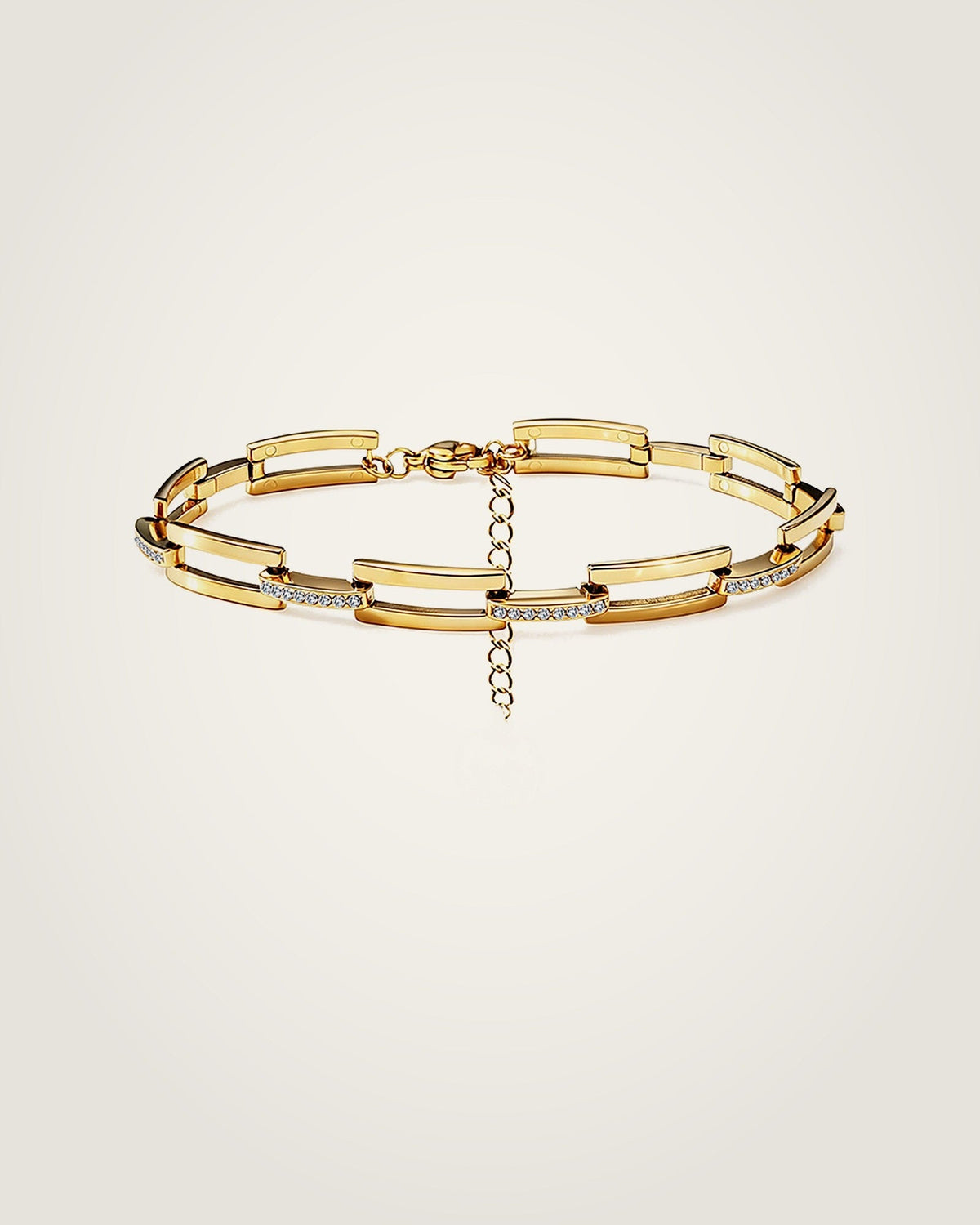 AYPARÉ Rechteckglied-Armband in Gold