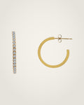 AYPARÉ Stein-Creolen 22 mm in Gold