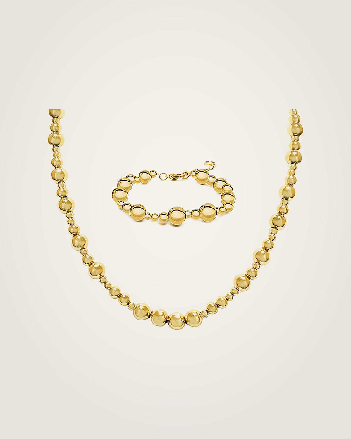 AYPARÉ Kugel-Set, Kette & Armband in Gold