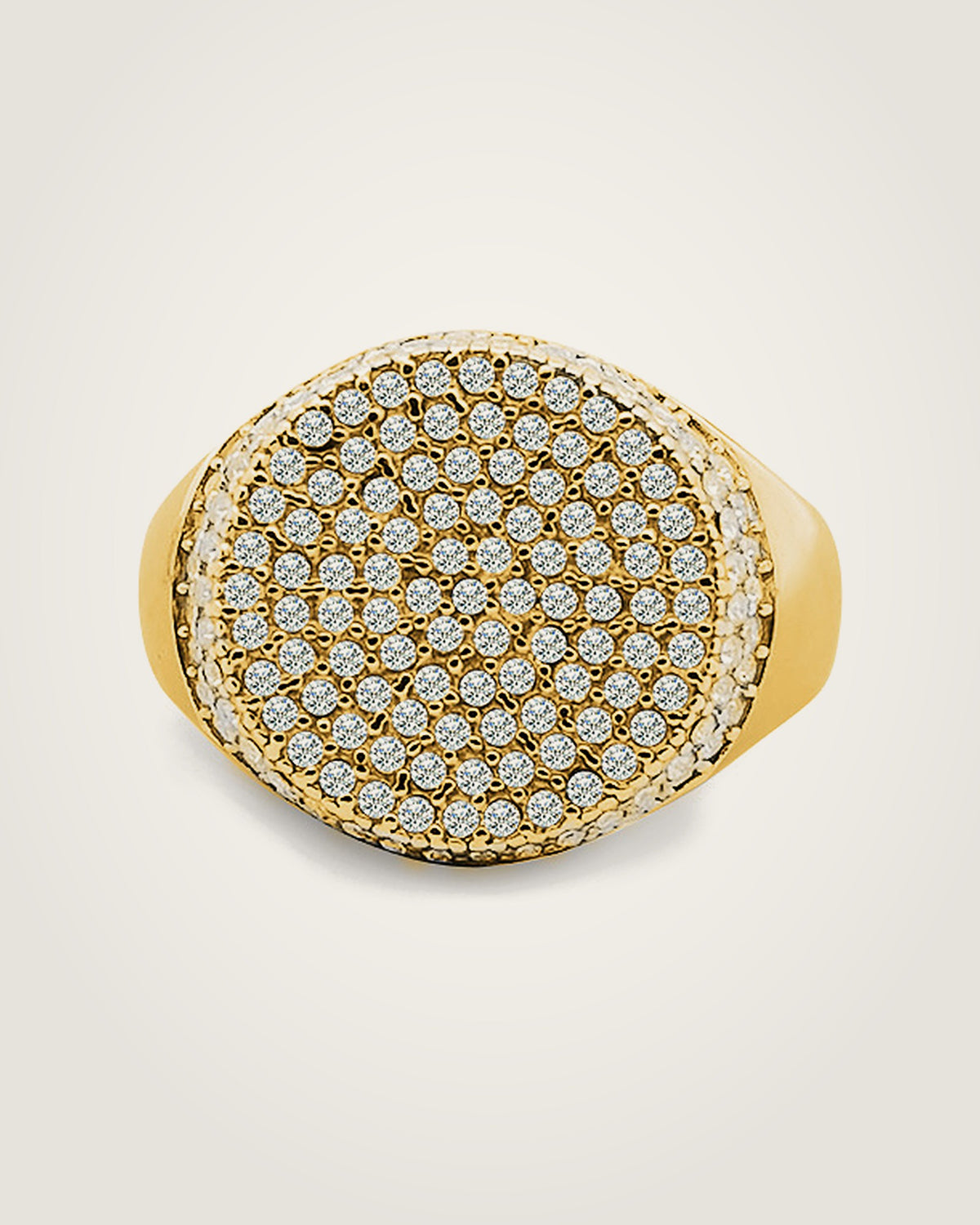 AYPARÉ Pavé-Siegelring in Gold