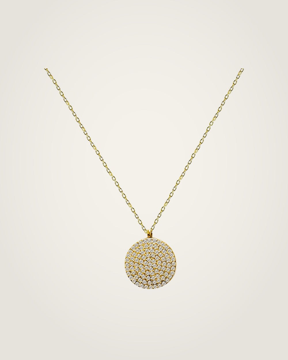 AYPARÉ Pavé-Medaillonkette in Gold