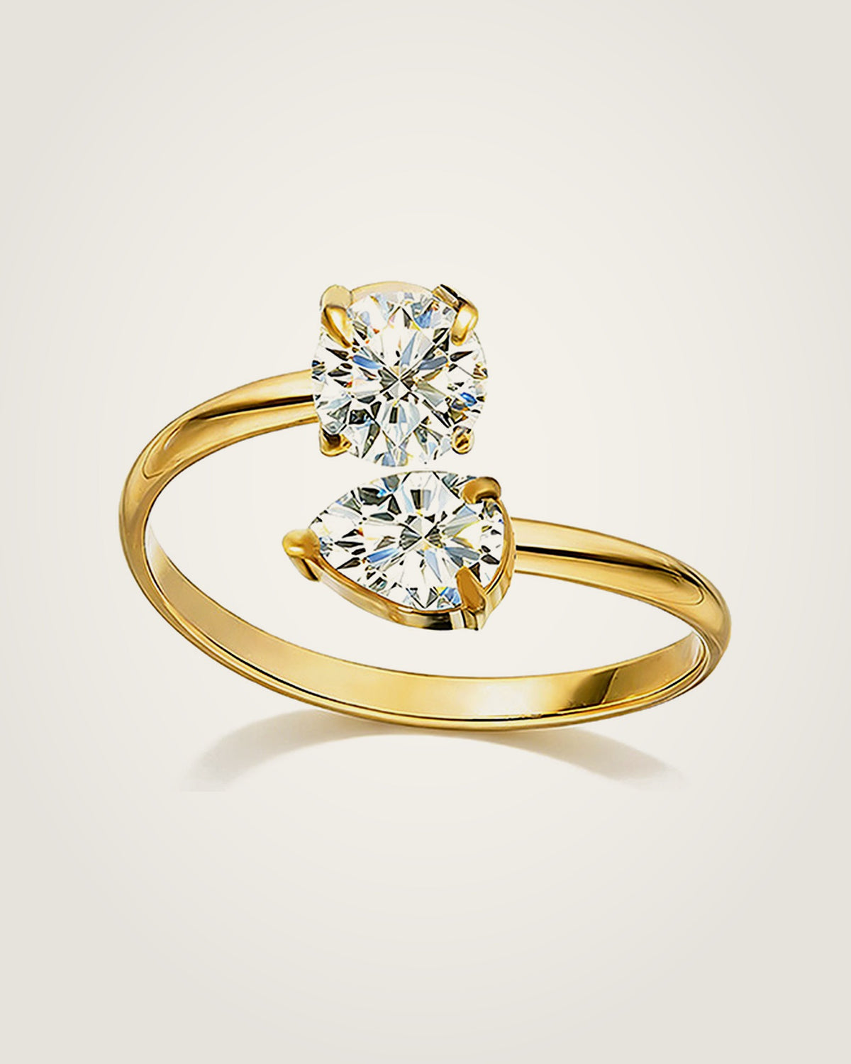 AYPARÉ Zwei-Stein-Ring in Gold